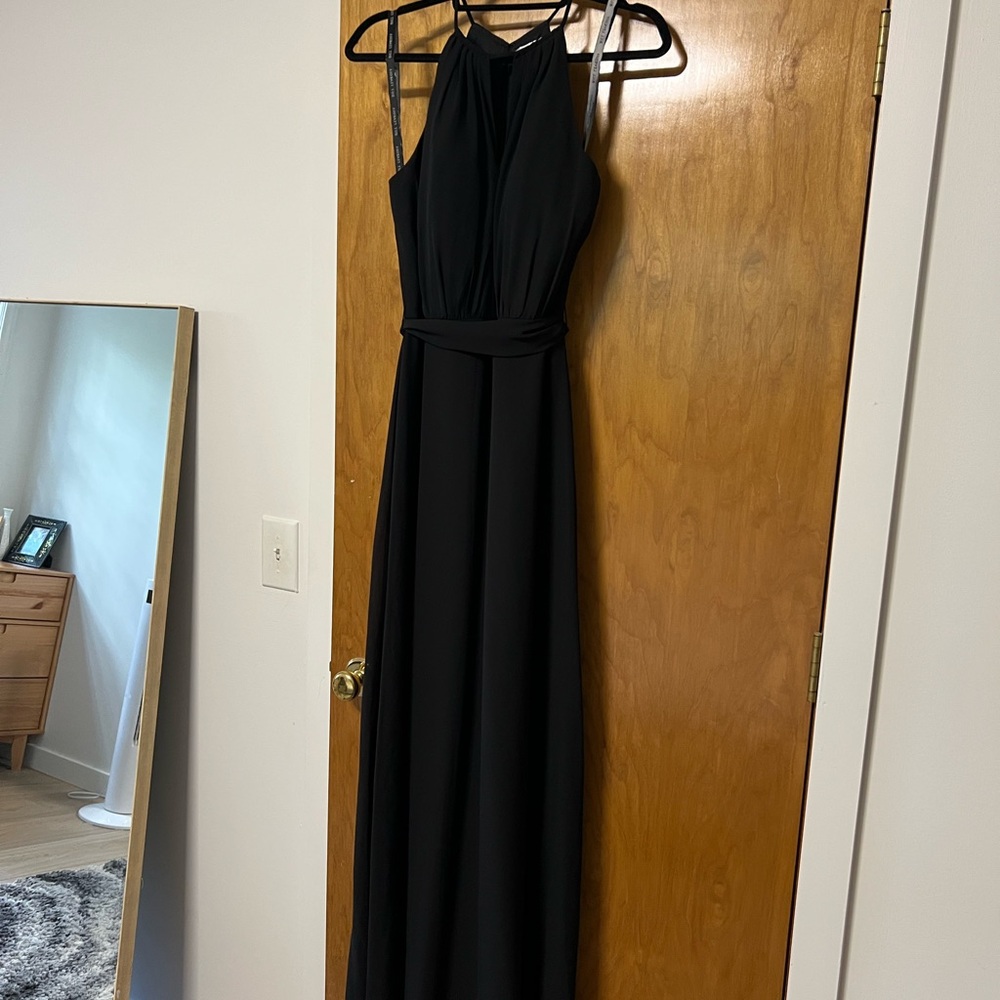 Bill Levkoff Black Halter Maxi Dress